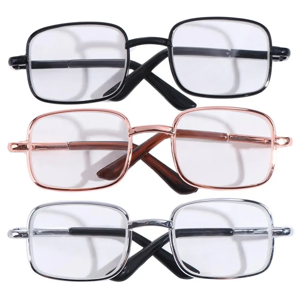 

8.5 CM Preppy Cotton Doll Glasses Square Lovely Cotton Doll Eyeglasses Golden Cartoon Idol Plush Doll Glasses