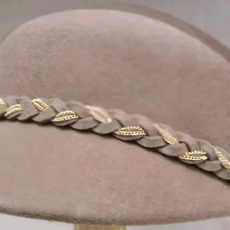 Sombrero ecuestre decorativo de lana para mujer, gorra de béisbol japonesa de alta calidad, tejida a mano, retro, de fieltro, a