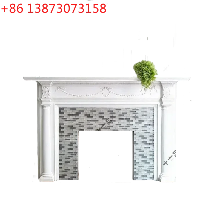 Vintage Style Fireplace Mantel Retro French Entryway Cabinet Water Divider Cover American Decorative Cabinet