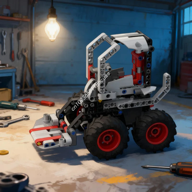 

177 деталей, конструктор MOC «Колесный погрузчик», альтернативная техническая модель, архитектурная игрушка, идея для рождественского подарка, развивающий конструктор