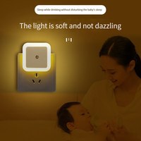 Wireless LED Night Light Mini EU Plug Light Control Sensor Children's Room Children's Bedroom Decoration Midnight Tricolor Light