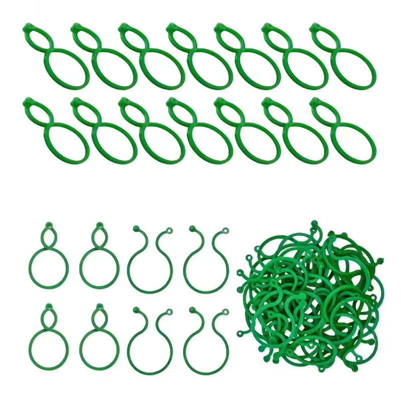 74Pcs 8-Shape Plant Clips, Multi-Use Supports for Grape Cucumber Tomato Vines