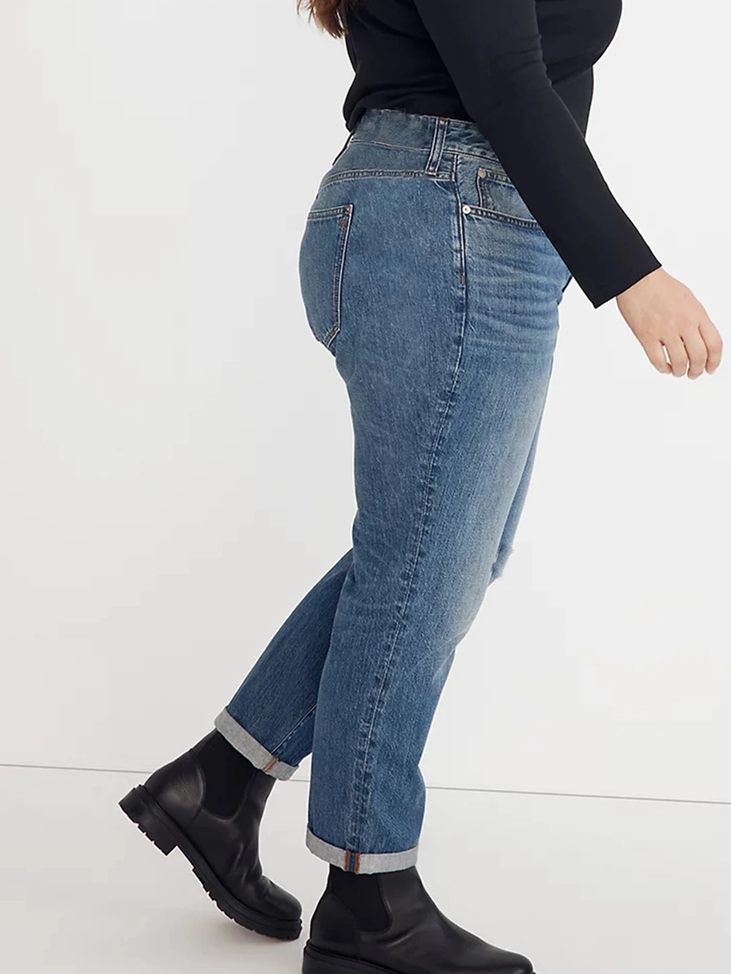 Plus Size Straight Jeans for Women Stretchy High Waist Ladies Jeans 100 Kgs Tall Women Jeans Curve Ladies Mom Denim Jeans 2023