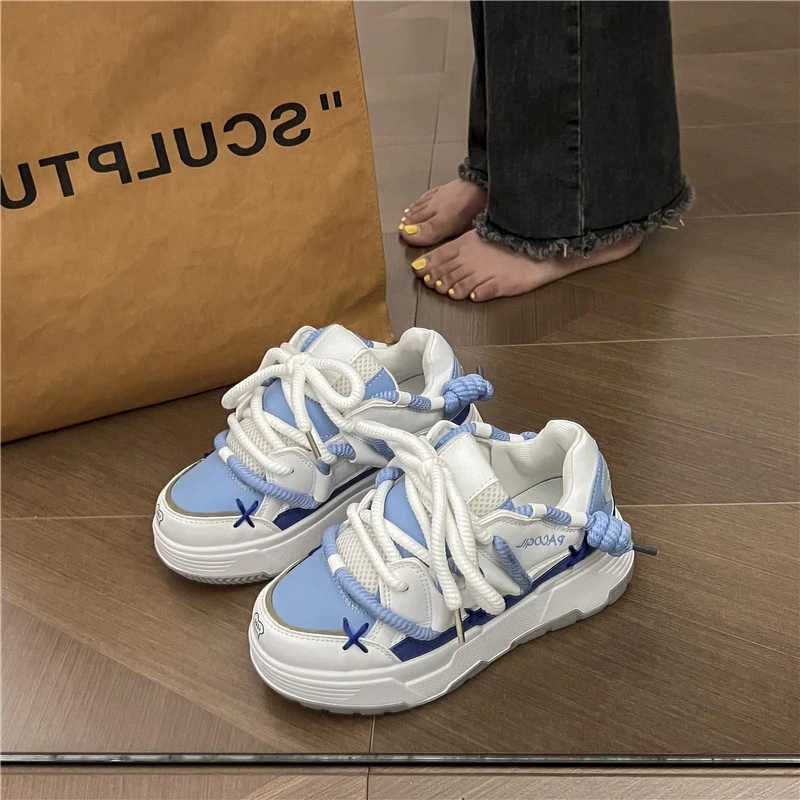 2024 Candy Color Fashion Women Chunky Walking Sneakers Platform Casual Men Sports Shoes Comfortable Couple Vulcanized Zapatillas