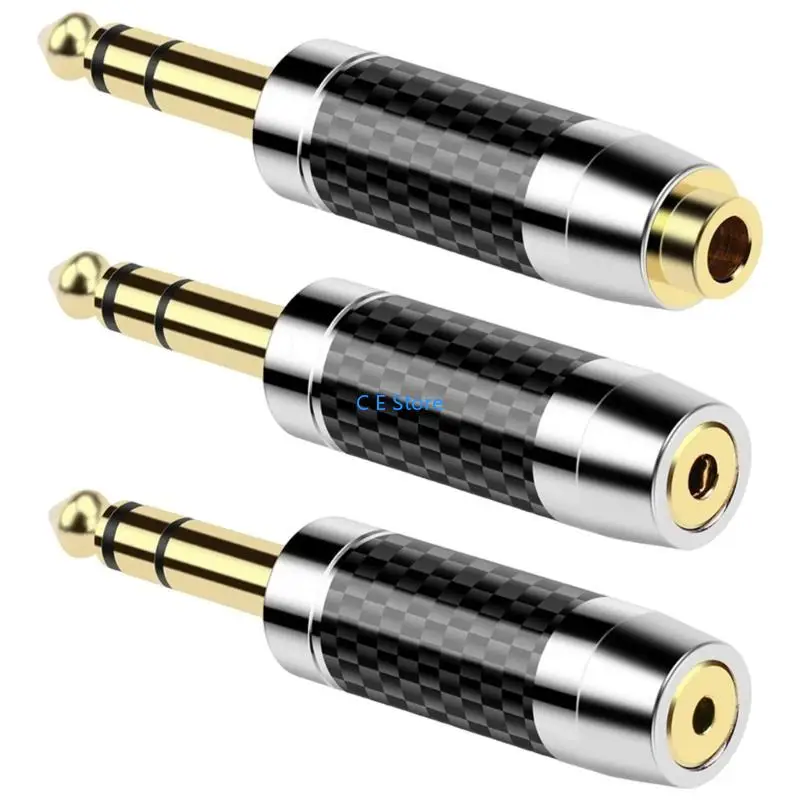 6.35mm Male To 2.5 3.5 4.4mm Female Stereo Sound Headphone Adapter Converters Gold