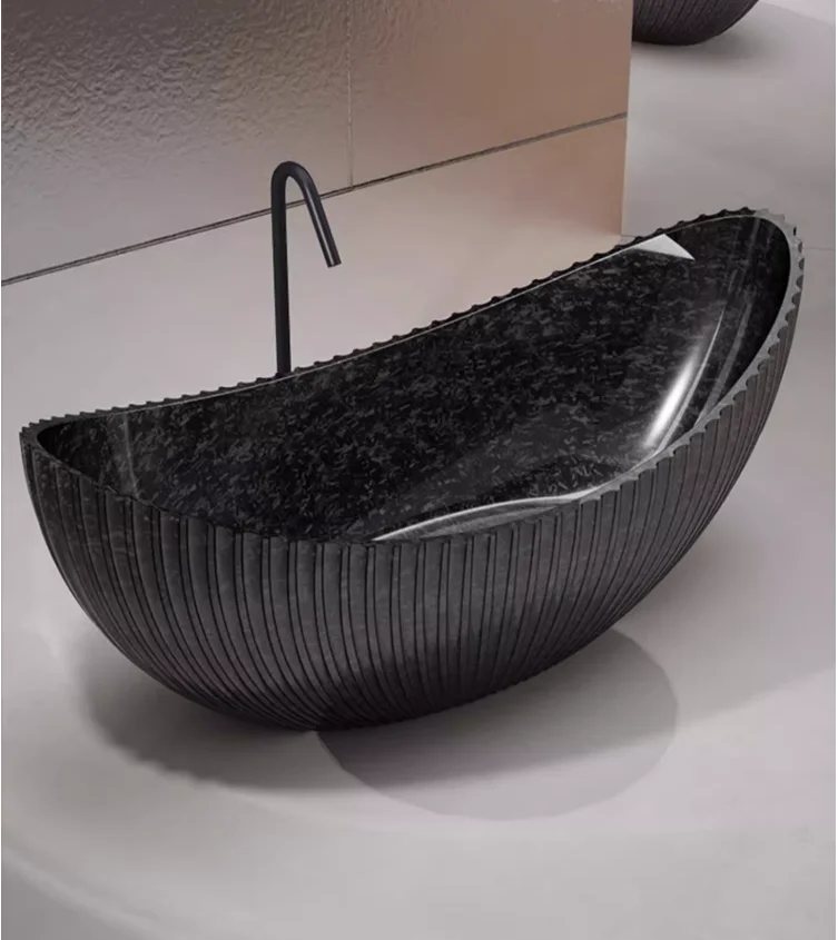 High luxury carbon Fiber Bathtub Moon Shaped freestanding Hotel Homestay Home Bathtub