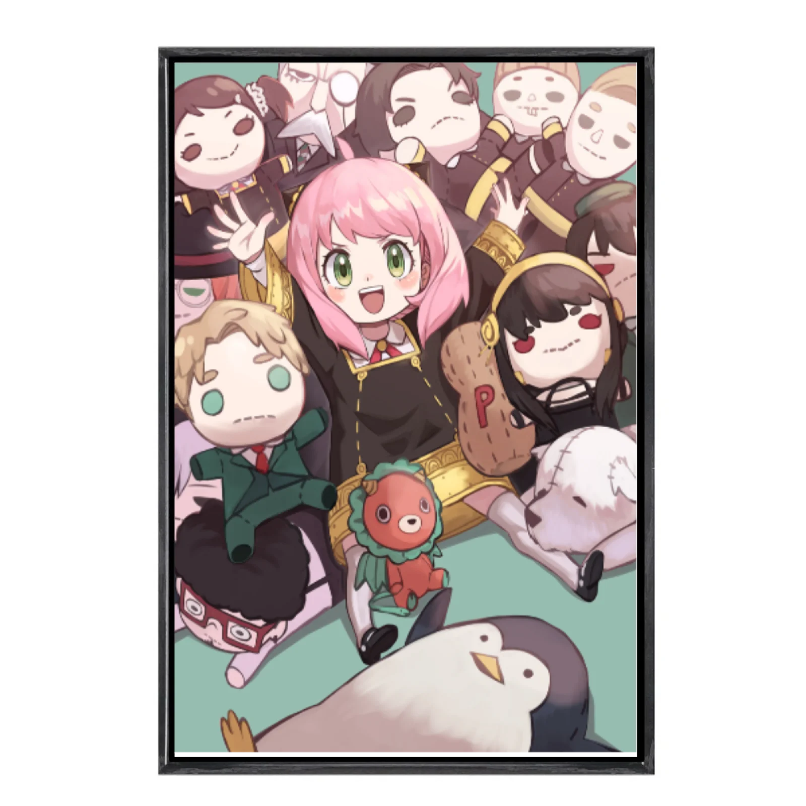 

Japanese Manga Multi-Size Canvas Poster Double Framed Wall Art,Spyxfamily Home Decor for Living Room Bedroom