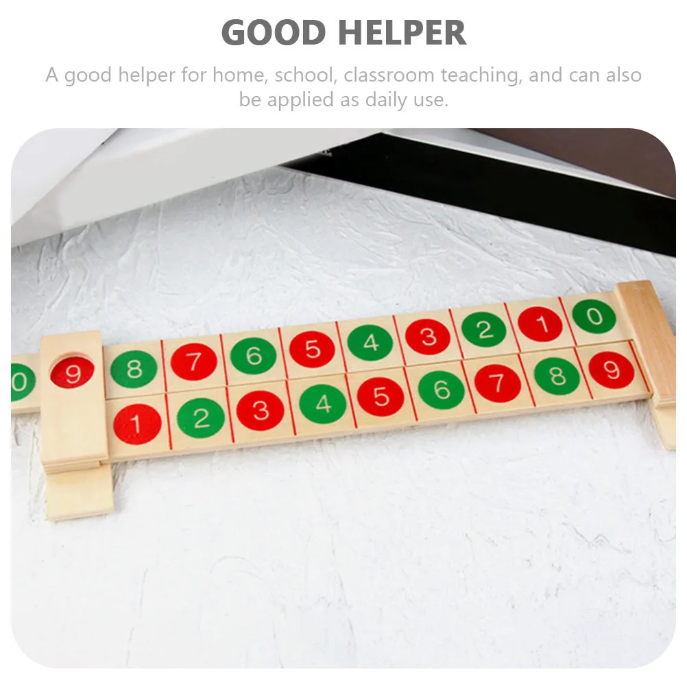 Règle arithmétique mathématique en bois, résolution numérique éducative pour l'addition, soustraire, apprentissage, Portable, 1 pièce