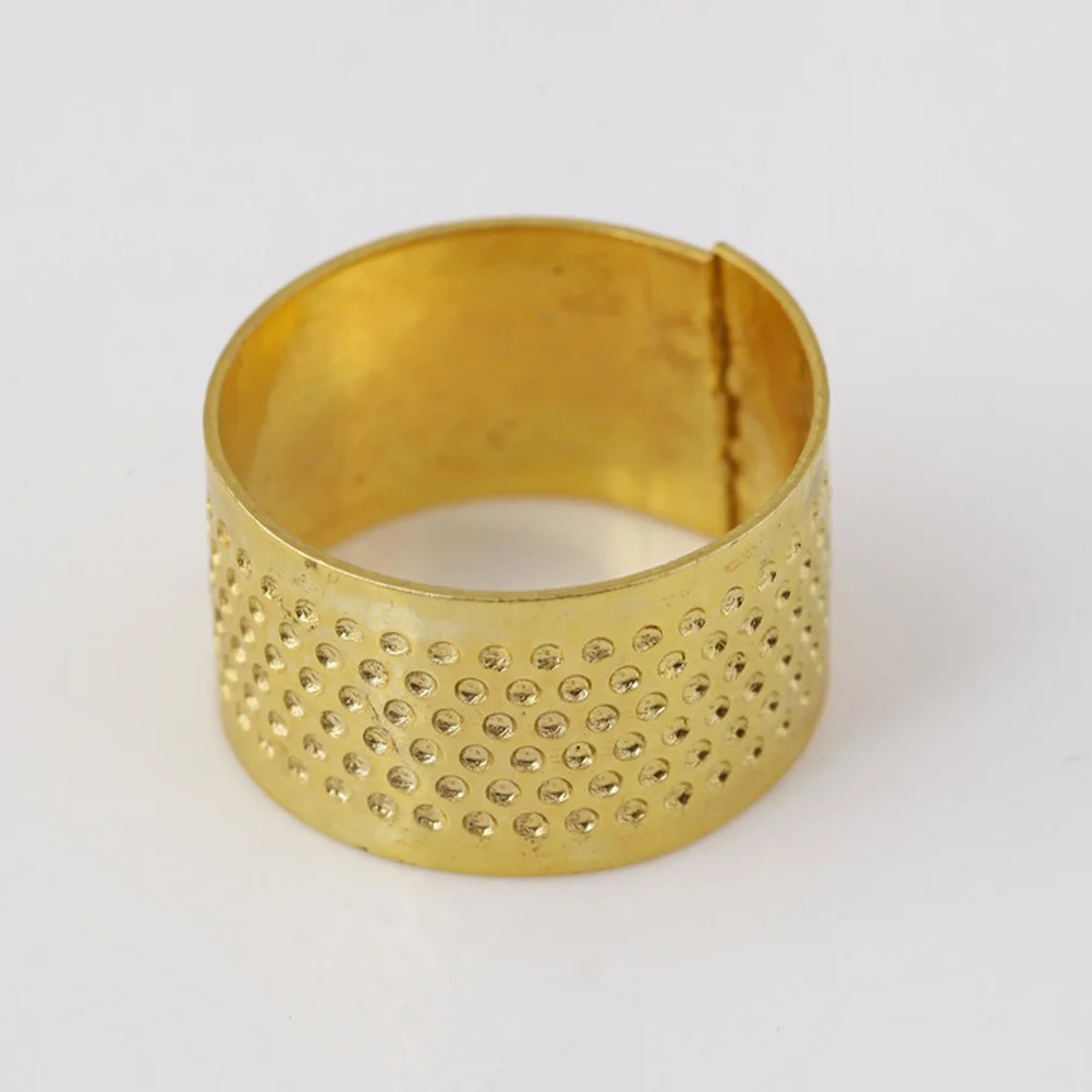 

3pcs Metal Copper Sewing Thimble Set Adjustable Finger Protector For Hand Sewing Embroidery Quilting Diy Crafts Portable