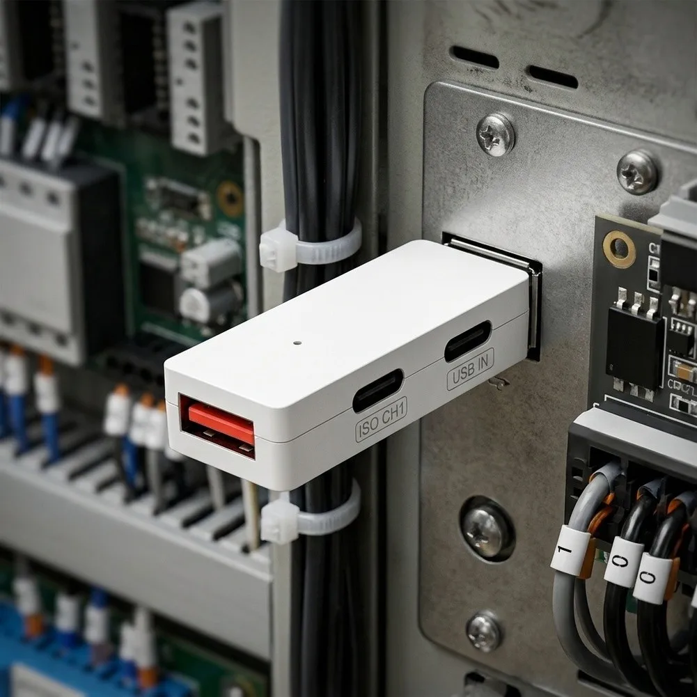 HUB23 USB Isolator with Built-In Overvoltage Protection for Circuit for Reliable Performance in Electrical Noisy Areas