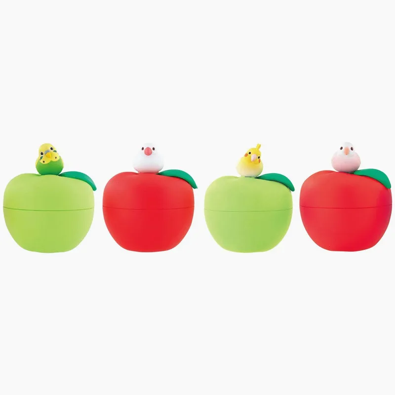 BANDAI Japan Gashapon Figure Anime Cute Bird Apple Storage Box Parrot Kawaii Figurine Capsule Toys For Boys Girls Gift