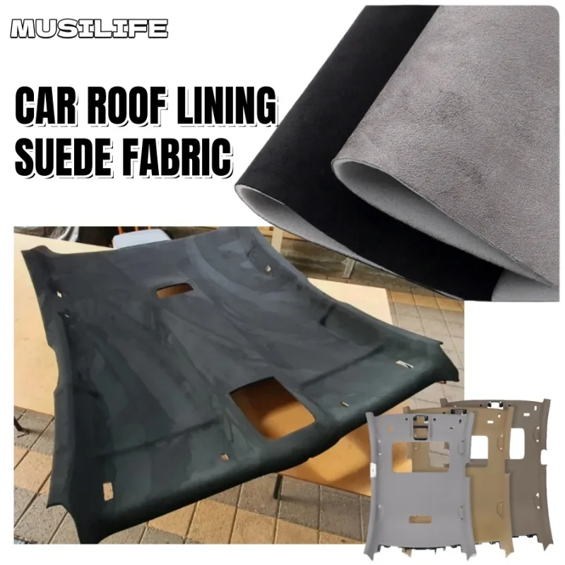 

Car Headliner Suede Fabric with Foam Backing - Auto Interior Ceiling Renovation Material for Car/Truck Roof Replacement No Glue