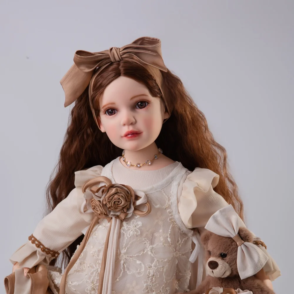 

Cloveray 28 inch Large Size Original Realistic Vinyl Doll Retro Vinyl Cloth Body Doll High Quality Handmade Collectible Art Gift