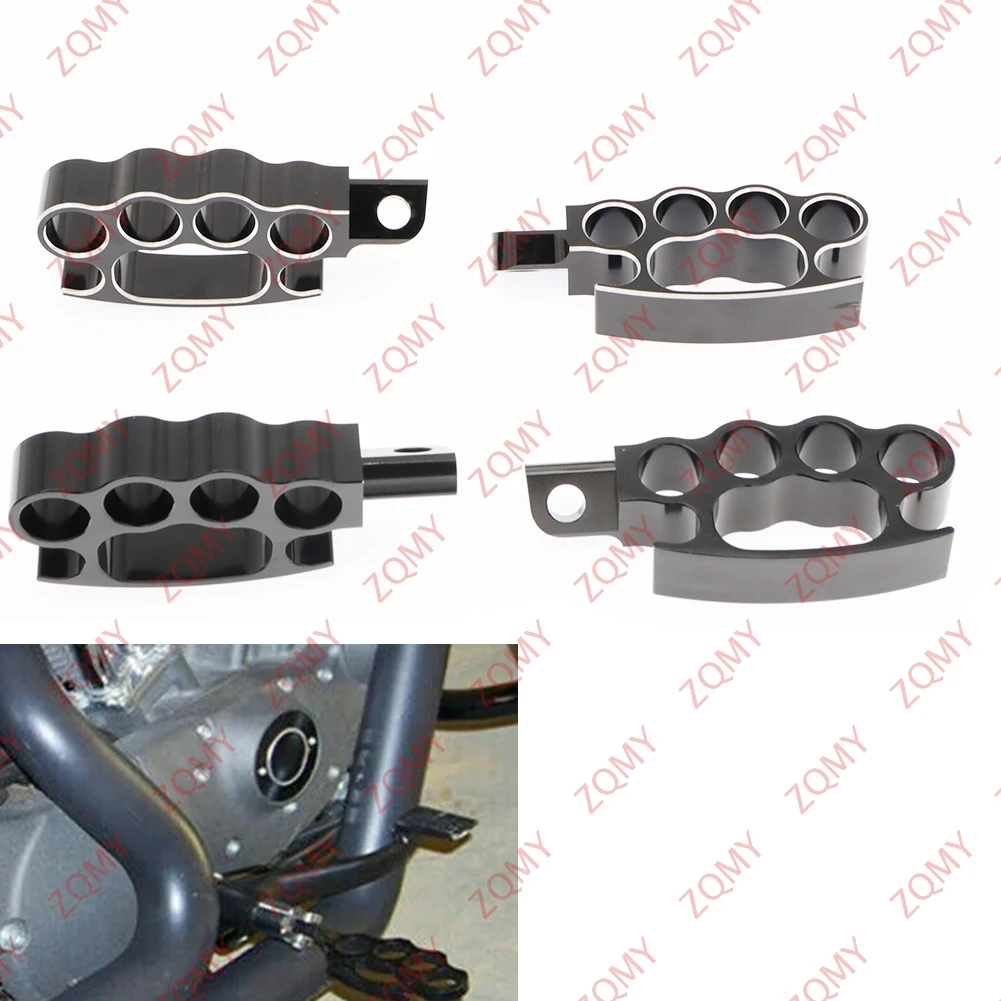 Motorcycle Footrest Floor Board Controls Foot Pegs For Harley Softail Dyna Sportster Touring TU2 CNC Aluminum 1Pair