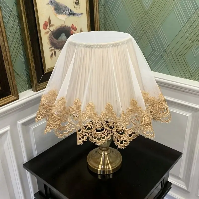 2pcs European Lace Lamp Cover Universal Dust Cover, Multi-Purpose Protective Cloth for Table Lamp,Air Fryer,Rice Cooker