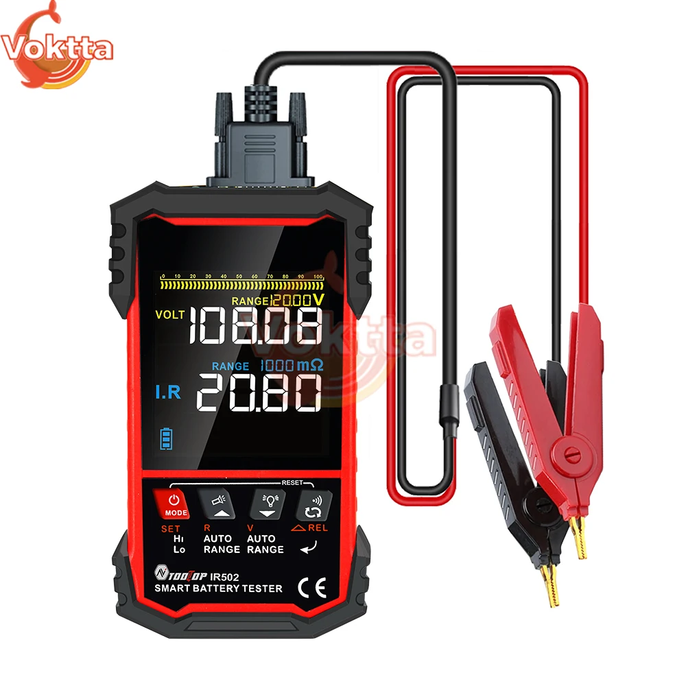 Testeur de batterie interne à 4 fils, affichage LED, test de batterie au lithium, test Kelvin, testeur de batterie de voiture, outils de diagnostic automatique