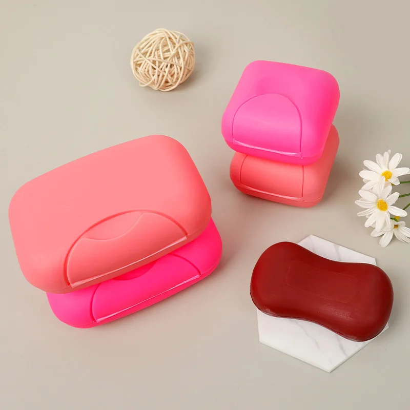 Travel Soap Dish Box Sealed Creative Candy Color Large Container Household Kitchen Bathroom Tools Portable Travel Soap Box