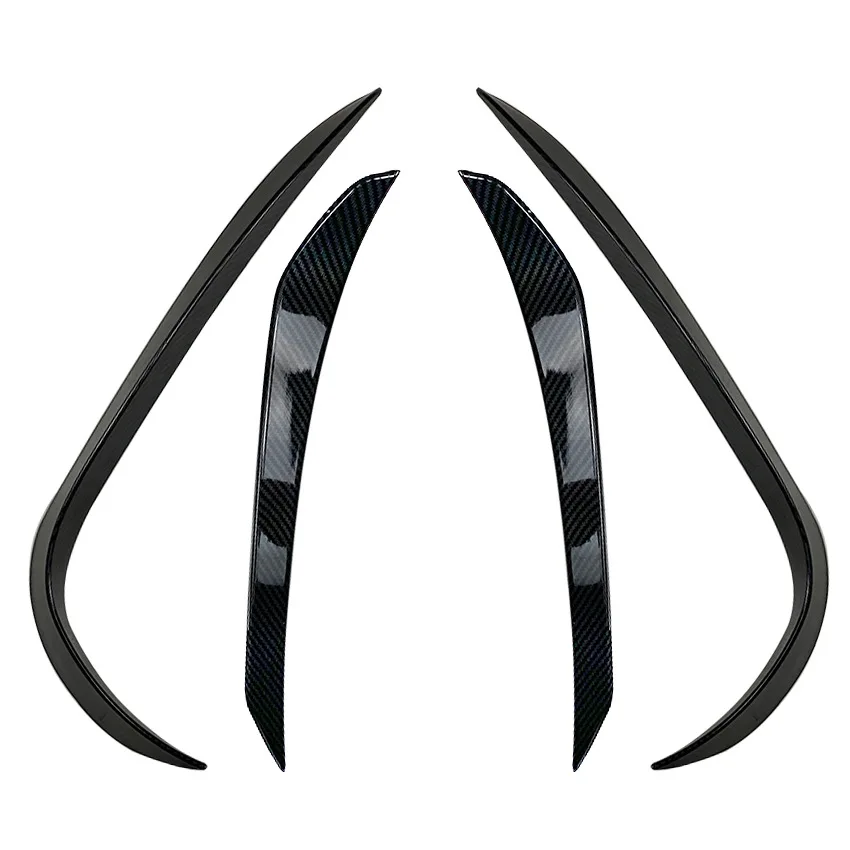 4Pcs Front Fog Lamp Grille Lip Splitters Bumper Spoiler Sticker for Mercedes-Benz GLB X247 GLB180 GLB200 Carbon Fiber