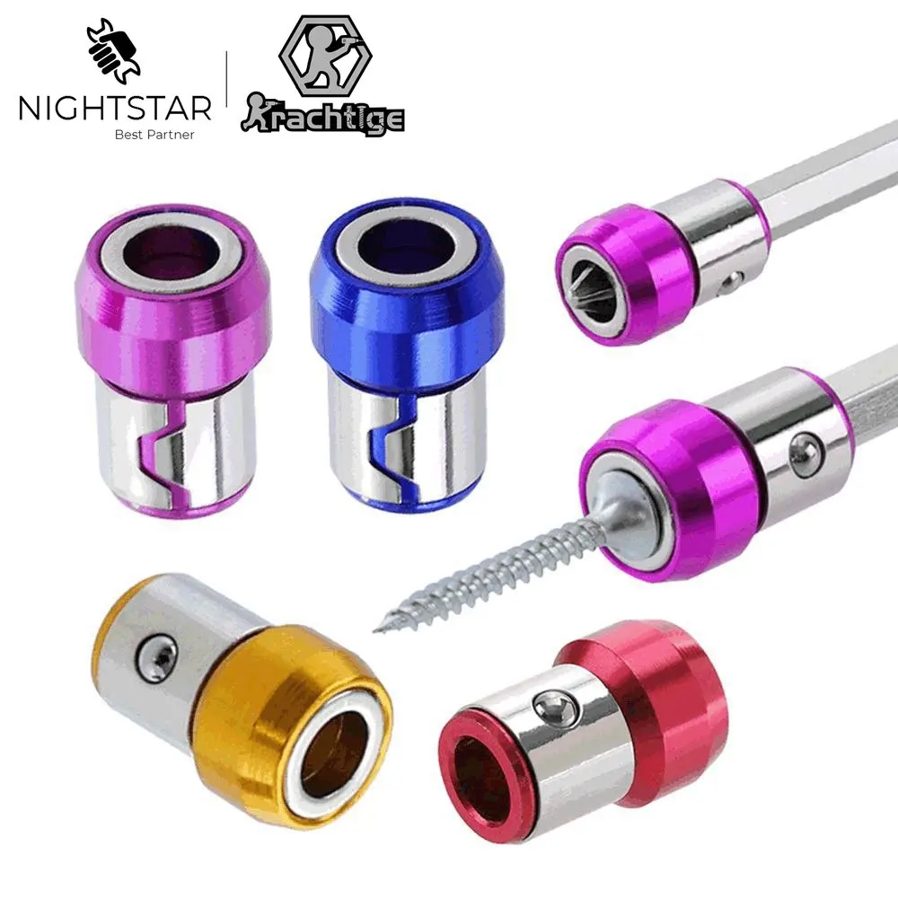 

1Pcs Krachtige Magnetic Bit Holder Alloy Electric Magnetic Ring for Cross Slotted Screwdriver Head Bit Strong Magnetic