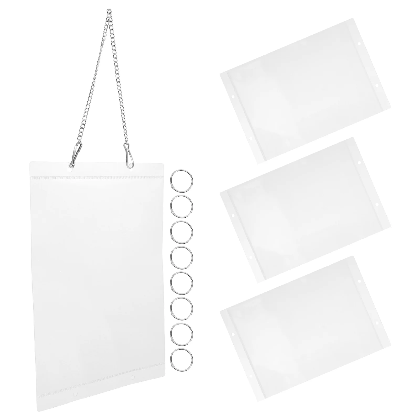

Price Tag Display Bag Merchandise Hanging Pocket Label Transparent Plastic Holder