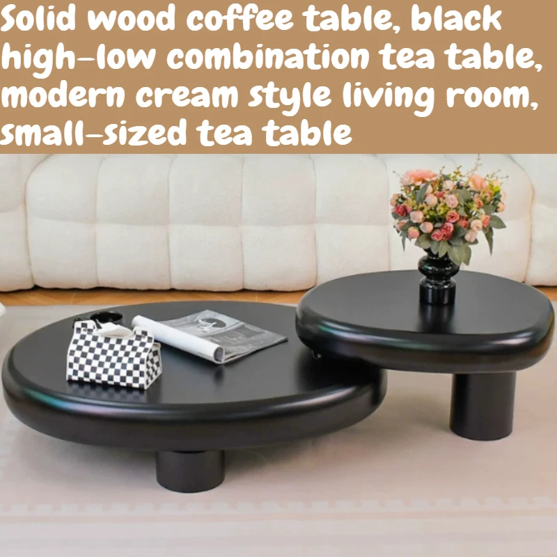 Coffee Tea Lounge - Nowoczesny, nieregularny stolik kawowy, czarny, minimalistyczny