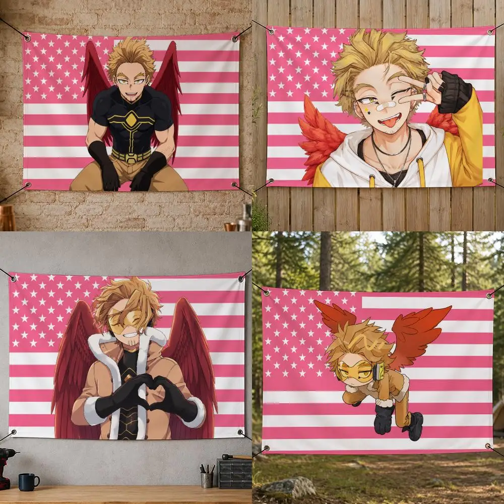 Anime K-Keigo Takami Hawks My Hero Academia Action Flags Flag Banner for Bedroom Dorm Party Home Living Room Wall Garden Gift