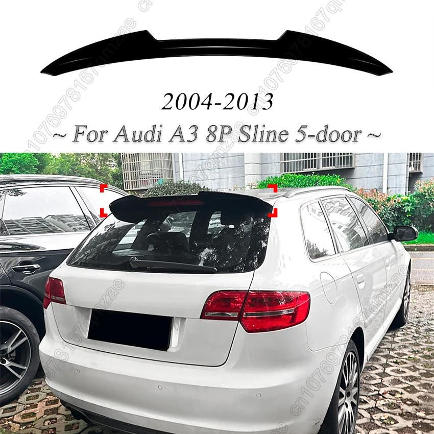 

Автомобильный задний спойлер багажника, комплект кузова для Audi A3 8P Sline, 5-дверные 2004-2013, хвостовые крылья, фиксированный ветровой спойлер, хвостовой плавник, автоаксессуары