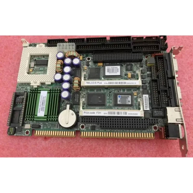 100% OK Original IPC ISA Bus Industrial Motherboard Half-Size CPU Card 786LCD/S Plus PICMG1.0 PC/104 plus Mainboard wtih CPU RAM