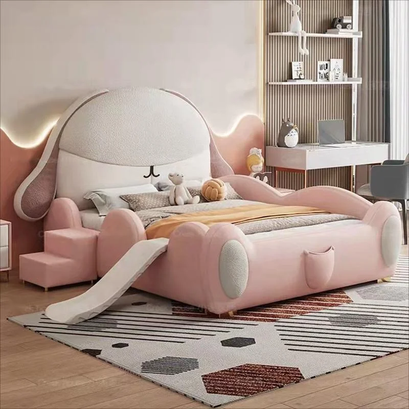 Promoção de fábrica crianças princesa cama de alta qualidade móveis crianças cama estofada para o quarto