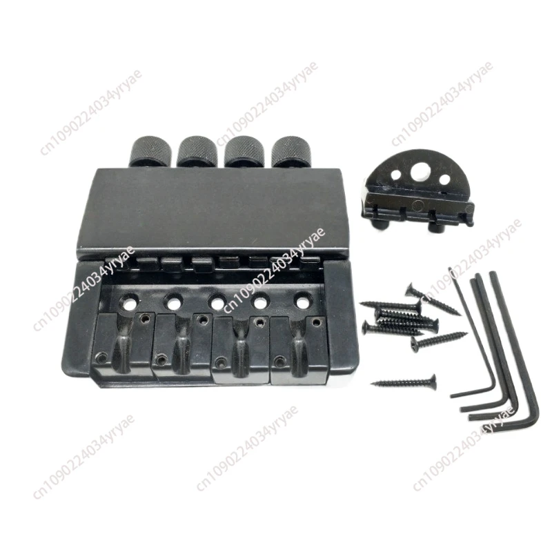 Electric Bass Accessories, 4-String Electric Bass Board, 4-String Headless Bass Bridge, Black