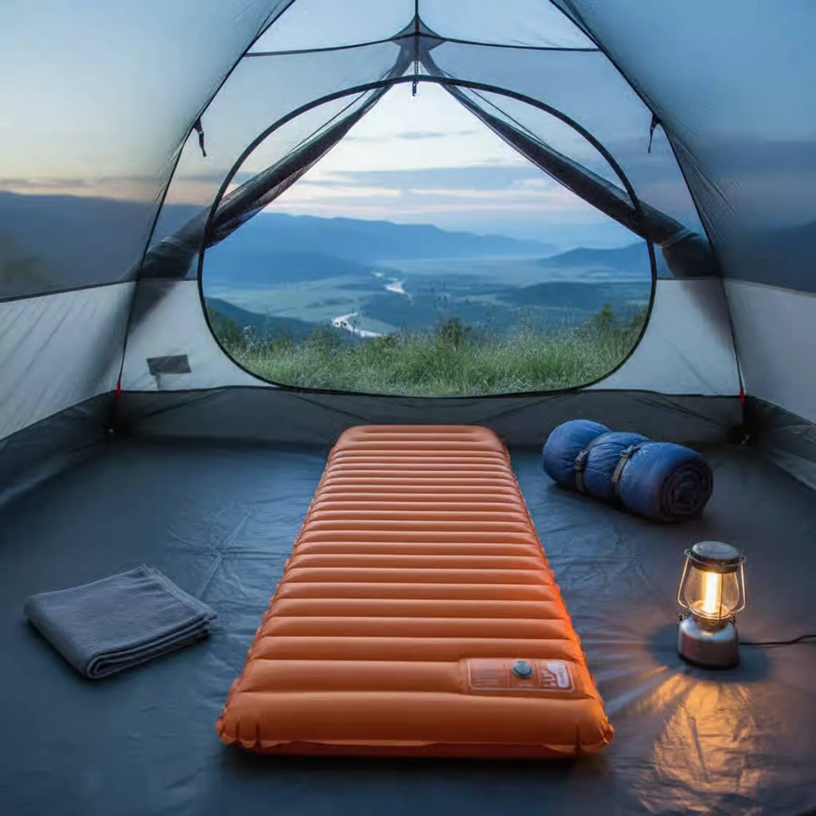 Outdoor Camping Self Inflating Sleeping Pad Portable TPU Air Mattress Camping Inflatable Mat for Hiking Beach Tent Travel