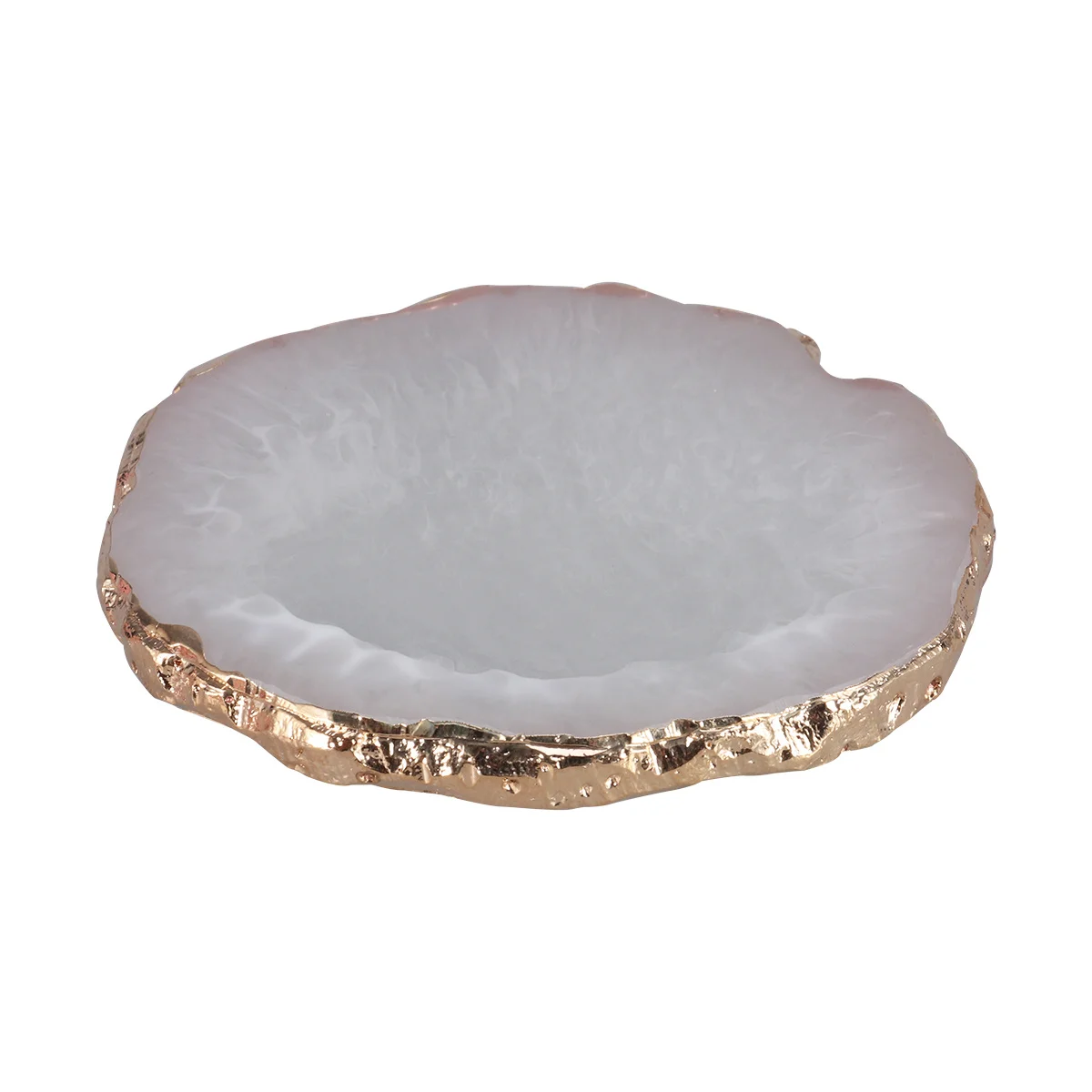 

White Resin Painting Palette Bowl Shape Professional Nail Art Mixing Blending Paint Tray Smooth Flat Surface Easy Storage