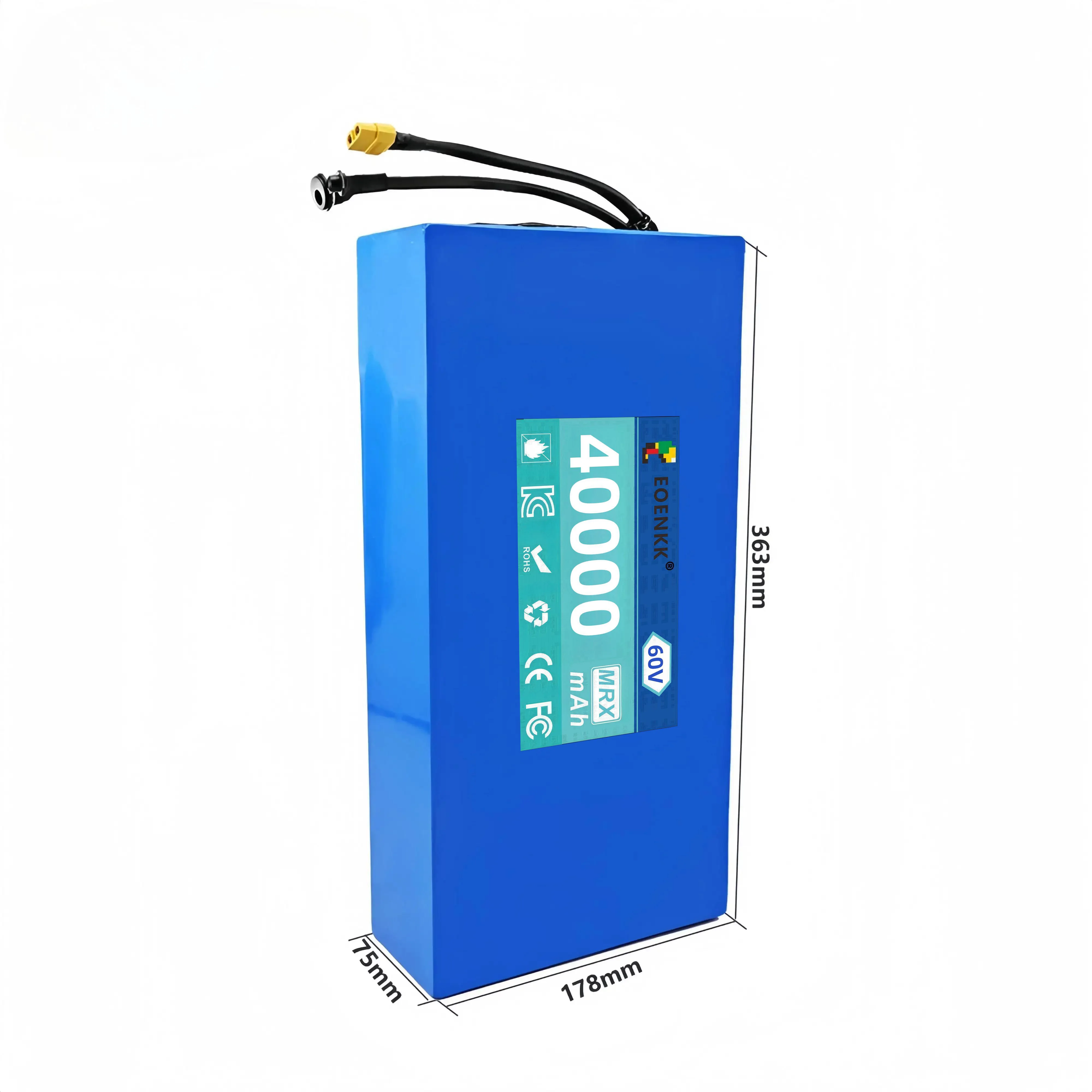 New 60V 40Ah 21700 16S8P lithium battery pack, advantageous battery 3000W high-power rechargeable battery+chargers,60V battery