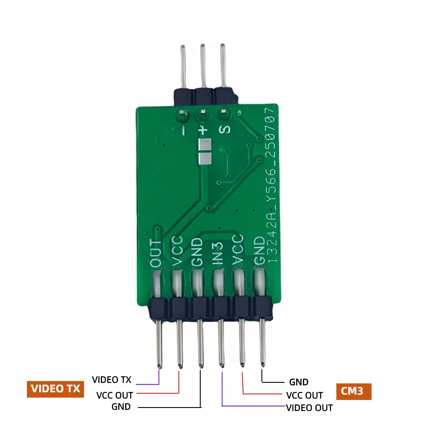 3-channel video switching module, 3-channel video conversion device, multi rotor unmanned aerial vehicle FPV camera
