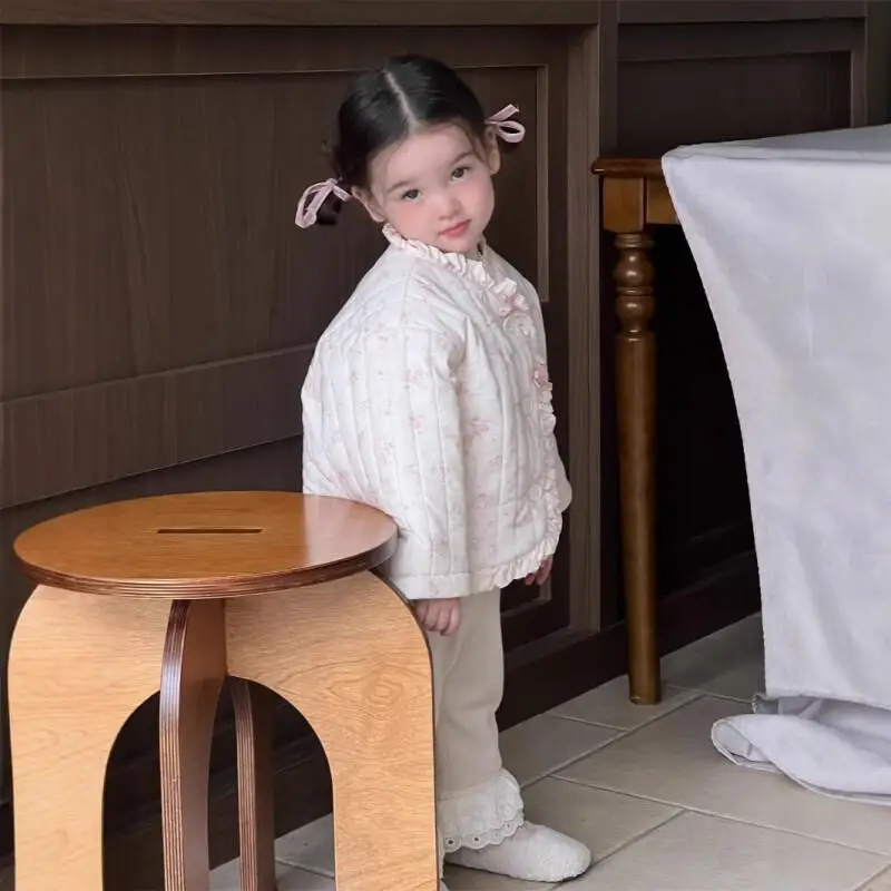 

Kids Cotton Padded Coat Fleece Lined Thickened for Baby Toddler Girls Infant Children Autumn Winter Cozy Fashion Outerwear