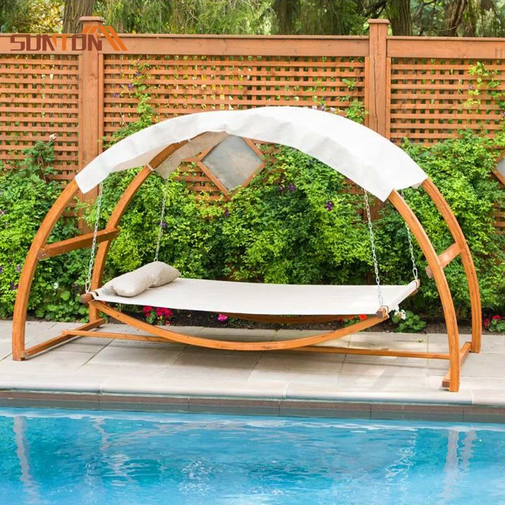 

Modern 2-Person Waterproof Patio Swing Hammock With Stand Outdoor Furniture Featuring Mosquito Net And Durable Design
