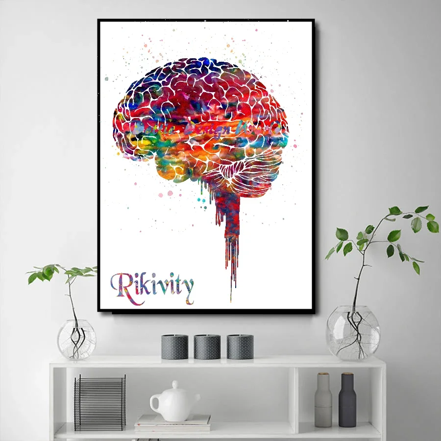 Watercolor Human Anatomy Wall Art Medical Dental Molar Tooth Poster Prints Canvas Painting Picture Wedding Home Dentist Decor