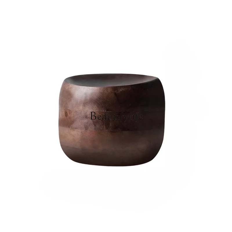 

ls 18Log edge few round wooden piers creative solid wood piers decorative stool