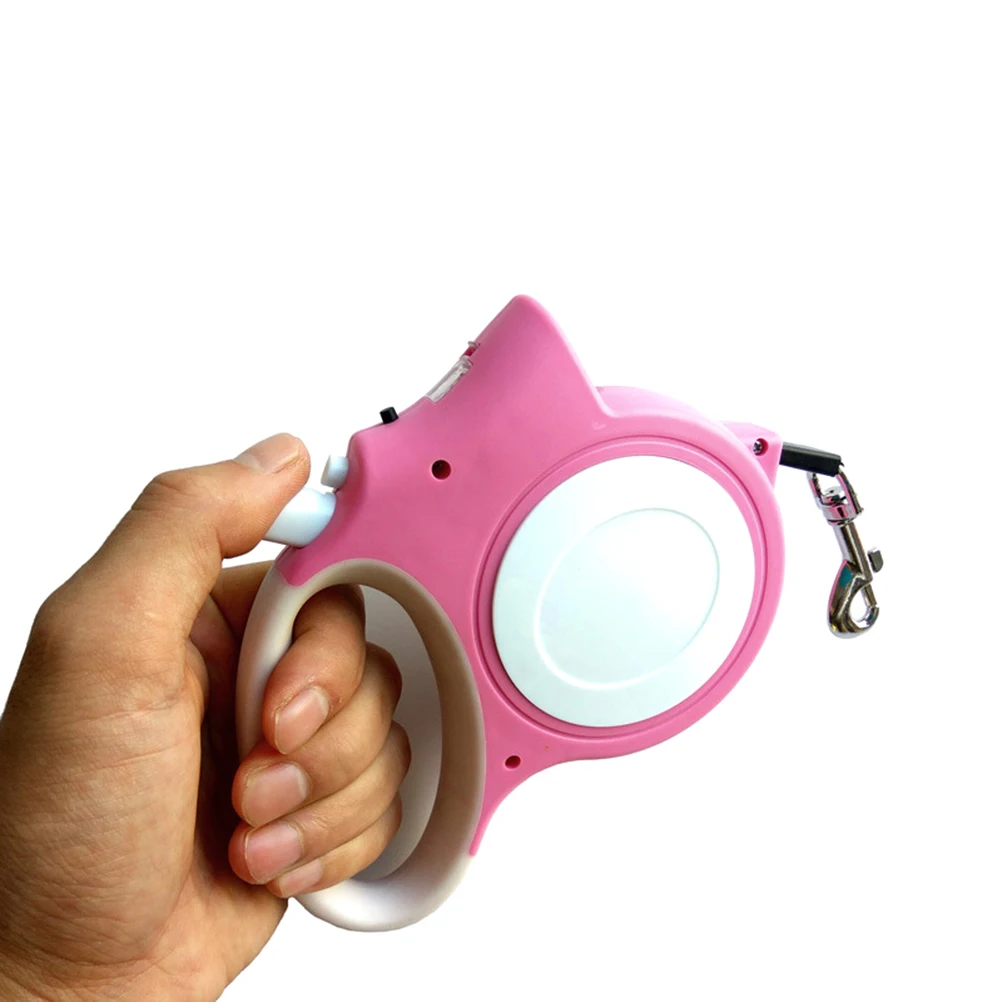 

Automatic Retractable Dog Leash Braking -Handed Stop LED Light Night Walking Large Handle Gloves Friendly
