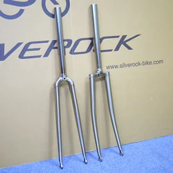 TSUNAMI Chrome Forks for Road Bike Chromoly Steel 4130 700C Rigid Fork 1 1/8 