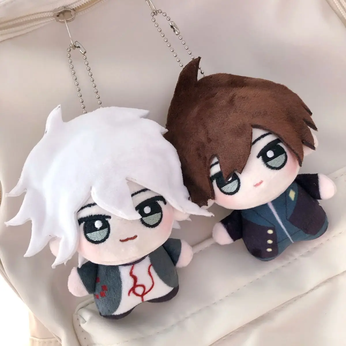 Anime Figure Plush Danganronpa : Trigger Happ Nagito Komaeda Cosplay Backpack Ornament Pendant Cute Plushies Kids Birthday Gift