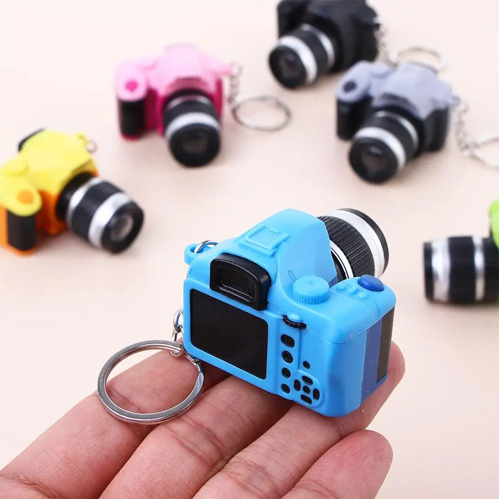 Birthday Gift Cute With sound Led Light Pendant Mini Keychain Toys Flashing Camera Simulation Cameras Camera Keychain