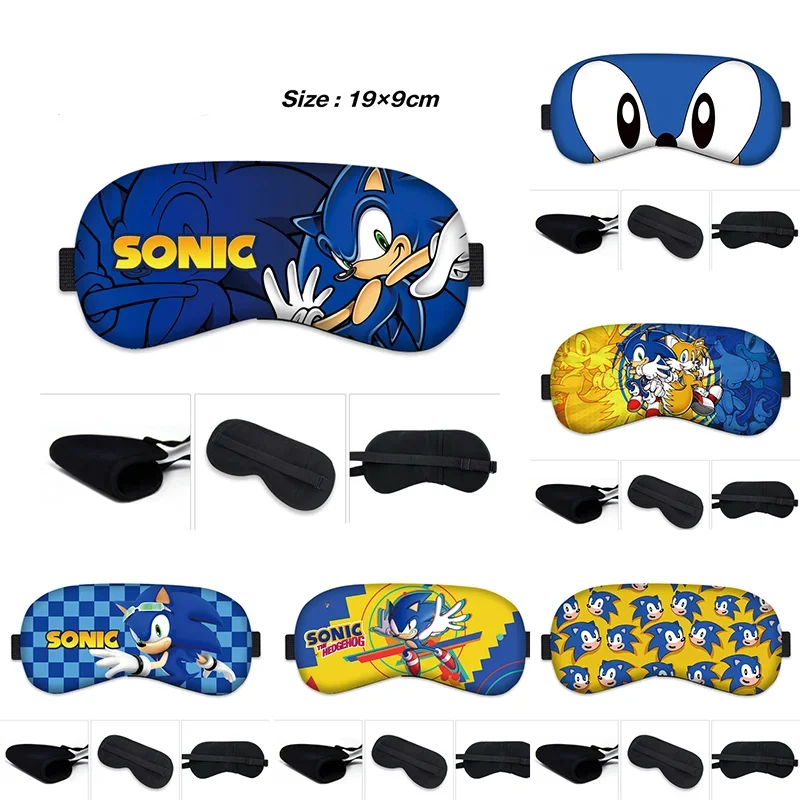 Sonic The Hedgehog Cosplay Eye Mask Cartoon Anime Sleep Blindfold Cute Blackout Three-dimensional Breathable Sleeping Gift