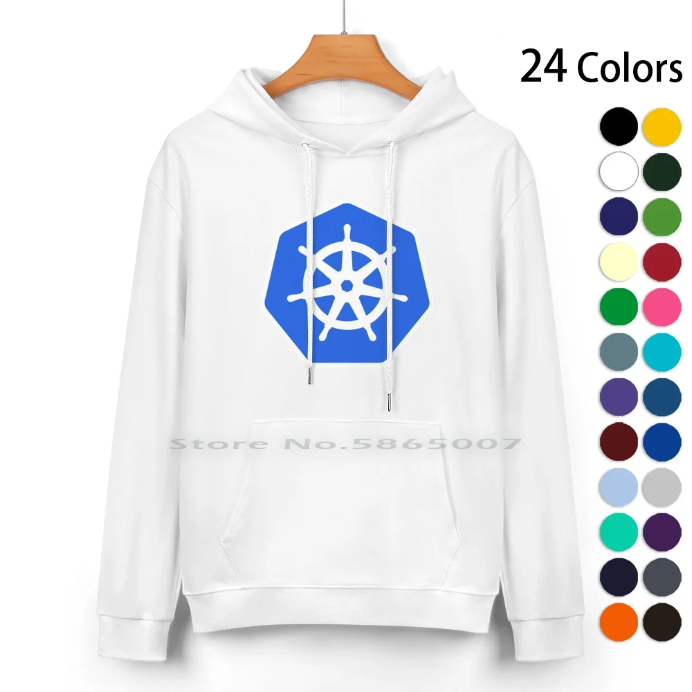 Pure Cotton Hoodie Sweater 24 Colors Container Orchestration Production Deployment Ci Cd Docker Devops Open Source Google