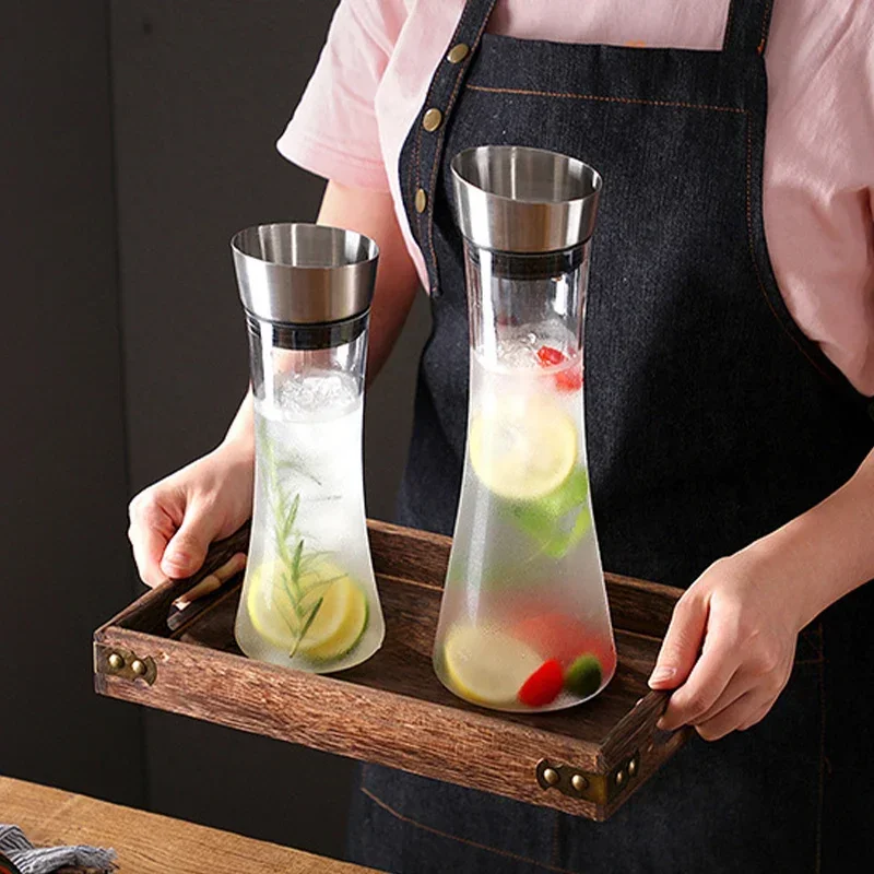 1L/1.6L Acrylic Cold Water Bottle Large Capacity Heat-resistant Water Jug Restaurant Home Juice Milk Beverage Pitcher Drinkware