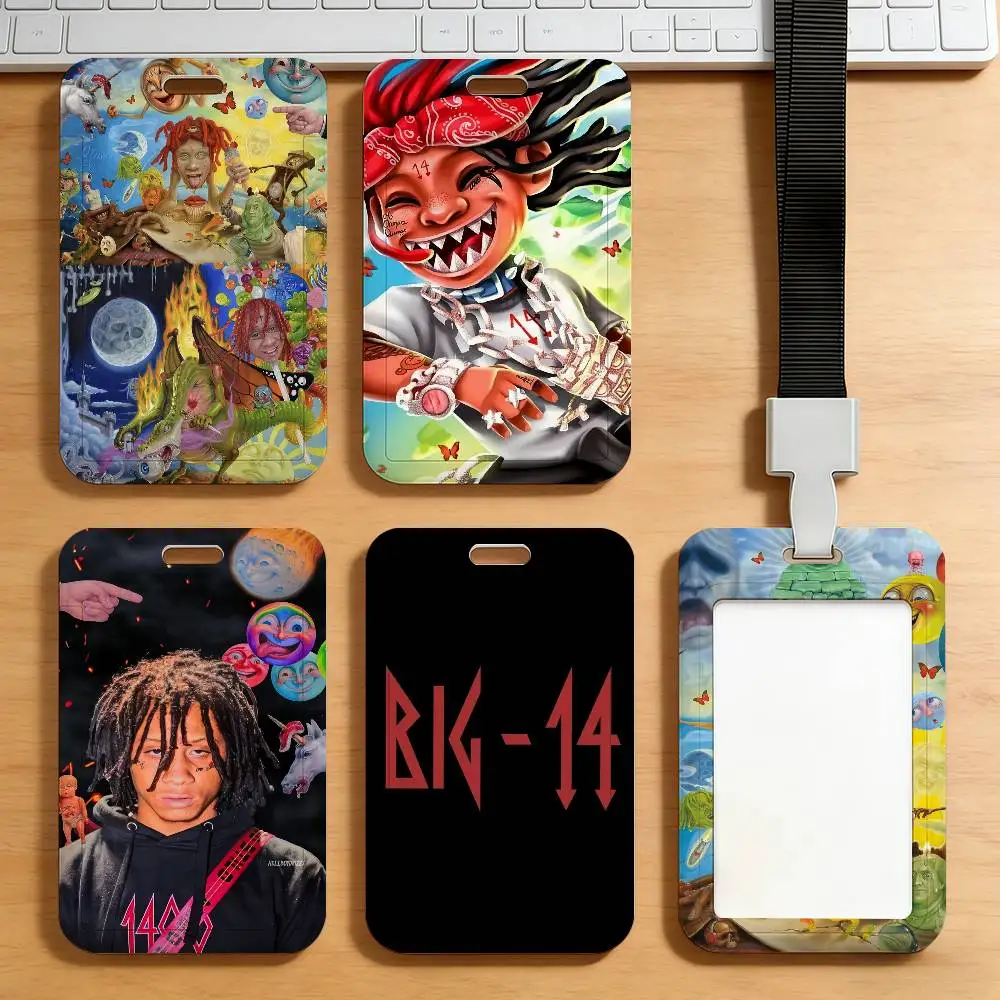 Rapper T-Trippie Redd Music Card Holder Student Campus Meal Cards Public Transport Subway Cardcase