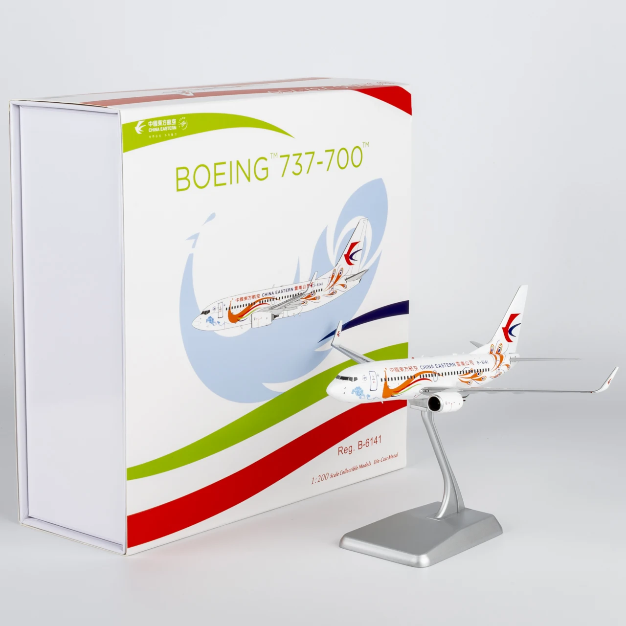 

05024 Коллекционный самолет из сплава, подарочная модель NG 1:200, китайская восточная авиакомпания «SkyTeam», Boeing B737-700, литая под давлением модель самолета B-6141