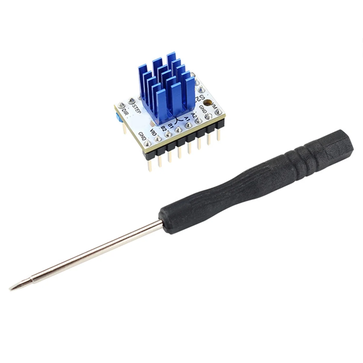 DQ2G TMC2209 V4.0 Driver motore passo-passo Funzionamento silenzioso per stampanti 3D, 5,5-28 V 2,8 A con dissipatore di calore, micropasti migliorati