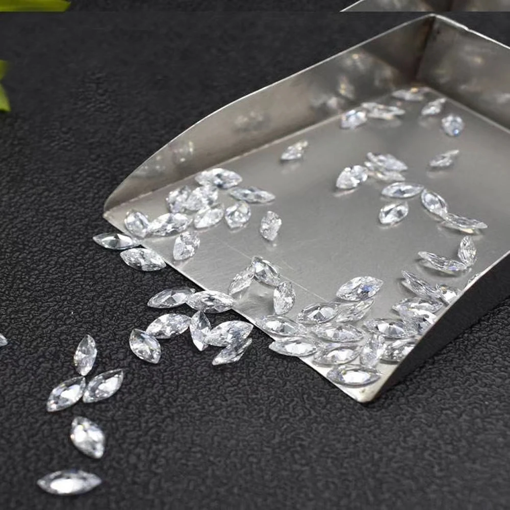 0.3-5캐럿 마퀴즈 컷 모이사나이트 루스 젬스톤 D 컬러 VVS1 슈퍼 화이트 인증된 마퀴즈 모이사나이트 다이아몬드 테스트 통과 랩 젬스