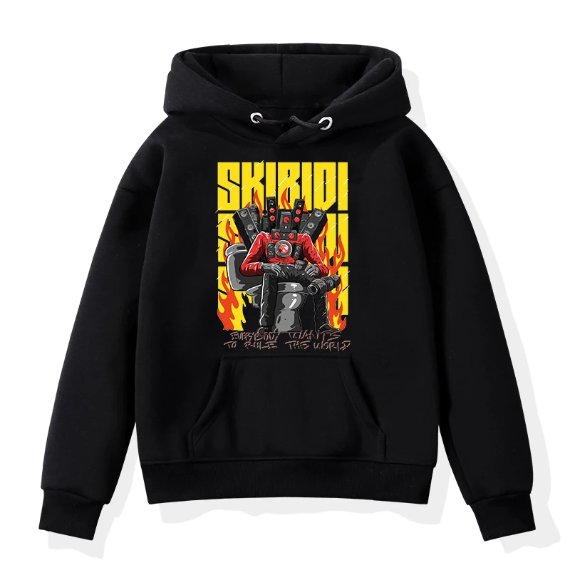 Skibidi Toilet Print Hoodie Boys Girls Fashion Sweatshirt Kids Clothes Spring Casual Hoodies Long Sleeve Pullover Christmas Gift